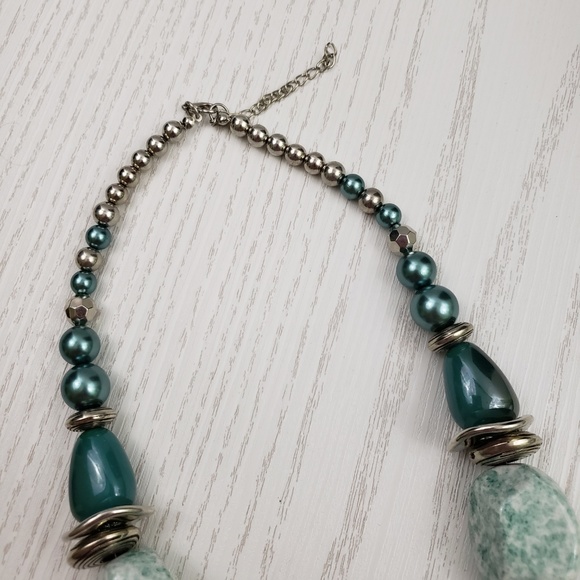 Jewelmint Turquoise Silver Tone Necklace Bracelet - Picture 4 of 8